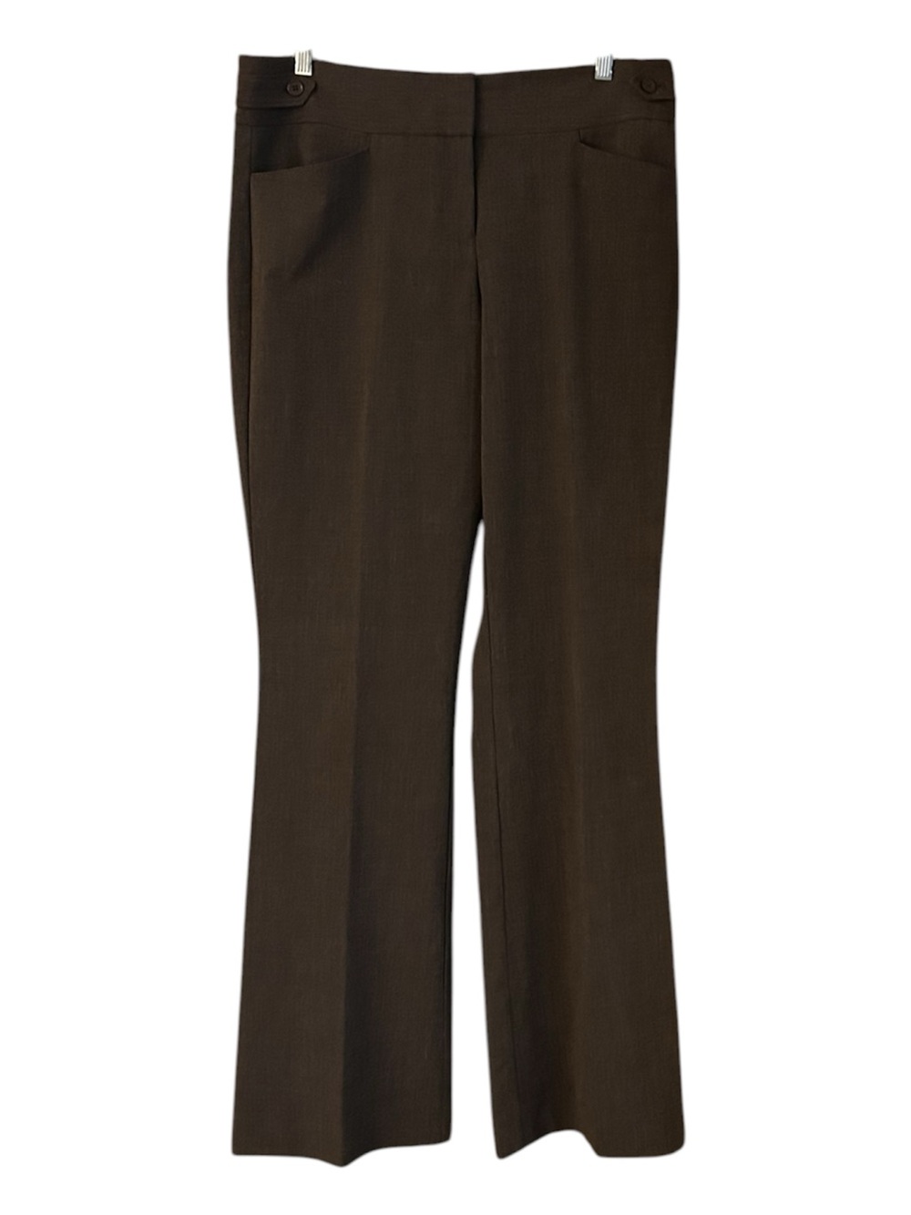Anne Klein Brown Dress Pants Trousers Size 10 Button Tab Career Work by